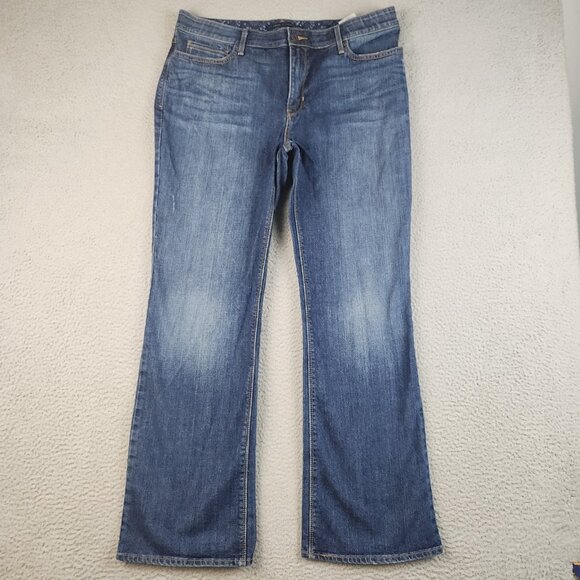 Levi’s Perfect Waist 525 Boot Cut Jeans Women's Sz 16 Mid Rise Dark Wash Stretch - Picture 1 of 12